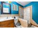 Bathroom with walk-in shower and vanity at 515 W Romley Ave, Phoenix, AZ 85041