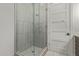 Modern bathroom with a glass shower and stylish tile at 6166 N Scottsdale Rd # C3006, Paradise Valley, AZ 85253
