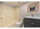 Updated bathroom with double vanity and shower/tub combo at 1425 E Desert Cove Ave # 43, Phoenix, AZ 85020