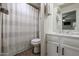 Simple bathroom with shower/tub, toilet and single vanity at 7761 N 19Th Ln, Phoenix, AZ 85021