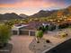 Luxury home with mountain views at sunset at 15864 N 115Th Way, Scottsdale, AZ 85255