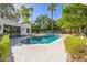 Inviting kidney-shaped pool surrounded by lush landscaping in a backyard at 5302 E Mercer Ln, Scottsdale, AZ 85254