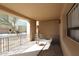Private patio with a small garden and view of the community at 17025 E La Montana Dr # 107, Fountain Hills, AZ 85268