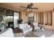 Relaxing patio with wicker furniture and a view of nature at 17025 E La Montana Dr # 107, Fountain Hills, AZ 85268