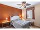 Bedroom with a ceiling fan and window coverings at 42609 W Milky Way, Maricopa, AZ 85138