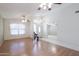 Living room with hardwood floors and high ceilings at 9464 E Olla Ave, Mesa, AZ 85212