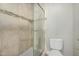 Clean bathroom with a walk-in shower and tile flooring at 3500 N Hayden Rd # 907, Scottsdale, AZ 85251