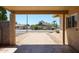 View from covered entryway showcasing a mountain view at 2316 E Betty Elyse Ln, Phoenix, AZ 85022