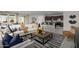 Open concept living room with modern furniture and decor at 2983 E Cherry Hill Dr, Gilbert, AZ 85298