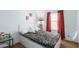 Bedroom with double bed and patterned bedding at 9431 E Coralbell Ave # 172, Mesa, AZ 85208
