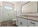 Clean bathroom with a walk-in shower, toilet and vanity at 1606 E Minton St, Mesa, AZ 85203