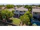 Aerial view showcasing house, pool, and neighborhood at 2242 W Myrtle Dr, Chandler, AZ 85248