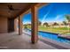 Stunning pool and spa with a view of the golf course at 42616 W Kingfisher Dr, Maricopa, AZ 85138