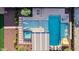 Aerial view of a stunning pool, spa, and outdoor kitchen at 12651 S 71St St, Tempe, AZ 85287