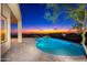 Relaxing pool area with breathtaking sunset views at 3518 N Shadow Trl, Mesa, AZ 85207