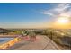 Stunning rooftop deck boasts panoramic city views and sunset vista; perfect for entertaining at 3518 N Shadow Trl, Mesa, AZ 85207