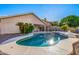 Sparkling pool with patio and mountain views at 902 E Goldenrod St, Phoenix, AZ 85048