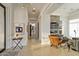 Bright hallway with modern design and views into the living and kitchen areas at 15332 E Hidden Springs Trl, Fountain Hills, AZ 85268