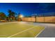 Night view of private basketball court at 10512 E Cortez Dr, Scottsdale, AZ 85259