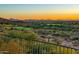 Scenic sunset view from backyard overlooking a golf course at 10719 E Rimrock Dr, Scottsdale, AZ 85255