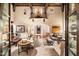 Grand living room with high ceilings and a balcony overlook at 10719 E Rimrock Dr, Scottsdale, AZ 85255