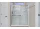 Clean shower with glass enclosure and built-in shelving at 9985 E Legend Ct, Gold Canyon, AZ 85118
