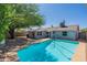 Relaxing backyard oasis featuring a sparkling pool at 3708 E Joan De Arc Ave, Phoenix, AZ 85032