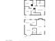 Two-story home floor plan with three bedrooms and two and a half baths at 1023 E Escuda Dr, Phoenix, AZ 85024
