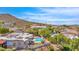 Aerial view of home with pool and mountain views at 15234 N 19Th Pl, Phoenix, AZ 85022