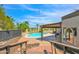 Lovely pool area with a view and wooden bridge access at 15234 N 19Th Pl, Phoenix, AZ 85022