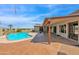 Covered patio with tile flooring and access to pool at 15234 N 19Th Pl, Phoenix, AZ 85022