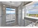 Bathroom with walk-in shower and mountain views at 15234 N 19Th Pl, Phoenix, AZ 85022