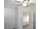 Bedroom with ceiling fan and neutral gray walls at 17836 N 21St St, Phoenix, AZ 85022