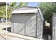 Grey metal storage shed in backyard at 17836 N 21St St, Phoenix, AZ 85022