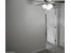 Spacious bedroom with ceiling fan and neutral gray walls at 17836 N 21St St, Phoenix, AZ 85022
