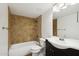 Clean bathroom with updated tile and vanity at 3313 N 68Th St # 203, Scottsdale, AZ 85251