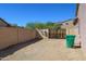Side yard with gated entry and ample space for storage at 7855 E Kramer St, Mesa, AZ 85207