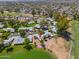 Aerial view of property highlighting location near lake and golf course at 4906 E Lake Point Cir, Phoenix, AZ 85044