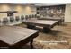 Ahwatukie Recreation Center billiards room with multiple pool tables at 4906 E Lake Point Cir, Phoenix, AZ 85044
