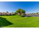 Landscaped community grounds with grassy areas and mature trees at 1021 S Greenfield Rd # 1080, Mesa, AZ 85206