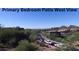 West-facing aerial view of a neighborhood featuring luxury homes and mountain views at 10039 N Mcdowell View Trl, Fountain Hills, AZ 85268