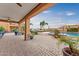 Inviting backyard oasis with a sparkling pool at 21234 W Caravaggio Ln, Wittmann, AZ 85361