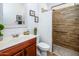 Bathroom with walk-in shower and modern vanity at 42531 W Heavenly Pl, Maricopa, AZ 85138