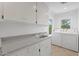 Laundry room with white cabinets, granite countertop, and washer/dryer at 73 W Lewis Ave, Phoenix, AZ 85003