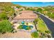 Home features a large pool and backyard at 9845 E Inglewood St, Mesa, AZ 85207
