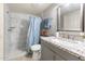 Updated bathroom with granite vanity, shower, and modern fixtures at 15601 N 27Th St # 7, Phoenix, AZ 85032