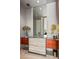 Modern powder room with stone vanity and sleek fixtures at 42515 N 102Nd St, Scottsdale, AZ 85262