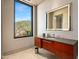 Bathroom with modern vanity and mountain views at 42515 N 102Nd St, Scottsdale, AZ 85262