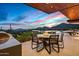 Outdoor patio furniture with mountain views at 42515 N 102Nd St, Scottsdale, AZ 85262