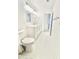 Updated bathroom with white cabinets and a patterned floor at 1639 E Redfield Rd, Gilbert, AZ 85234